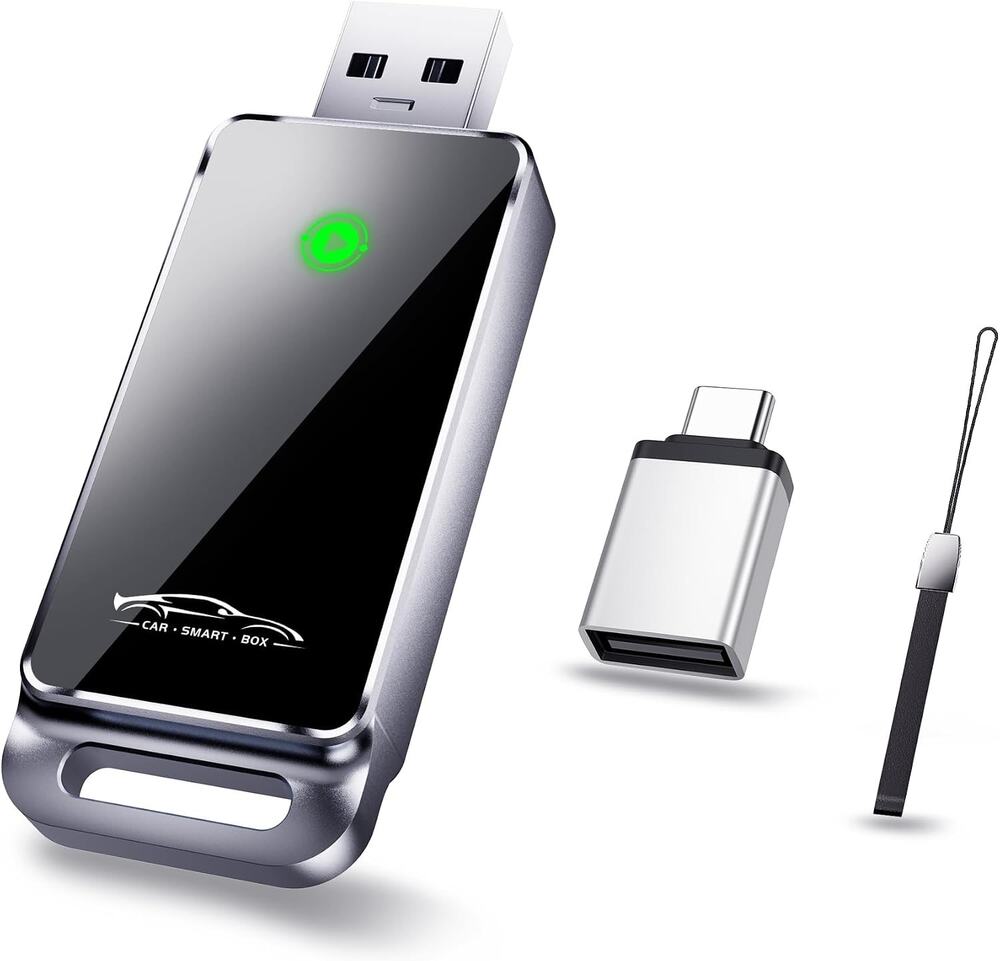 Vnilrgle Wireless CarPlay Adapter 2024 Upgrade, Plug And Play, No Latency